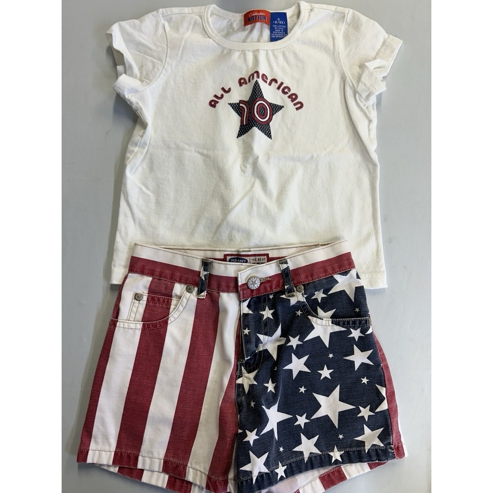 Vintage Youth Girls Patriotic Outfit Size 6